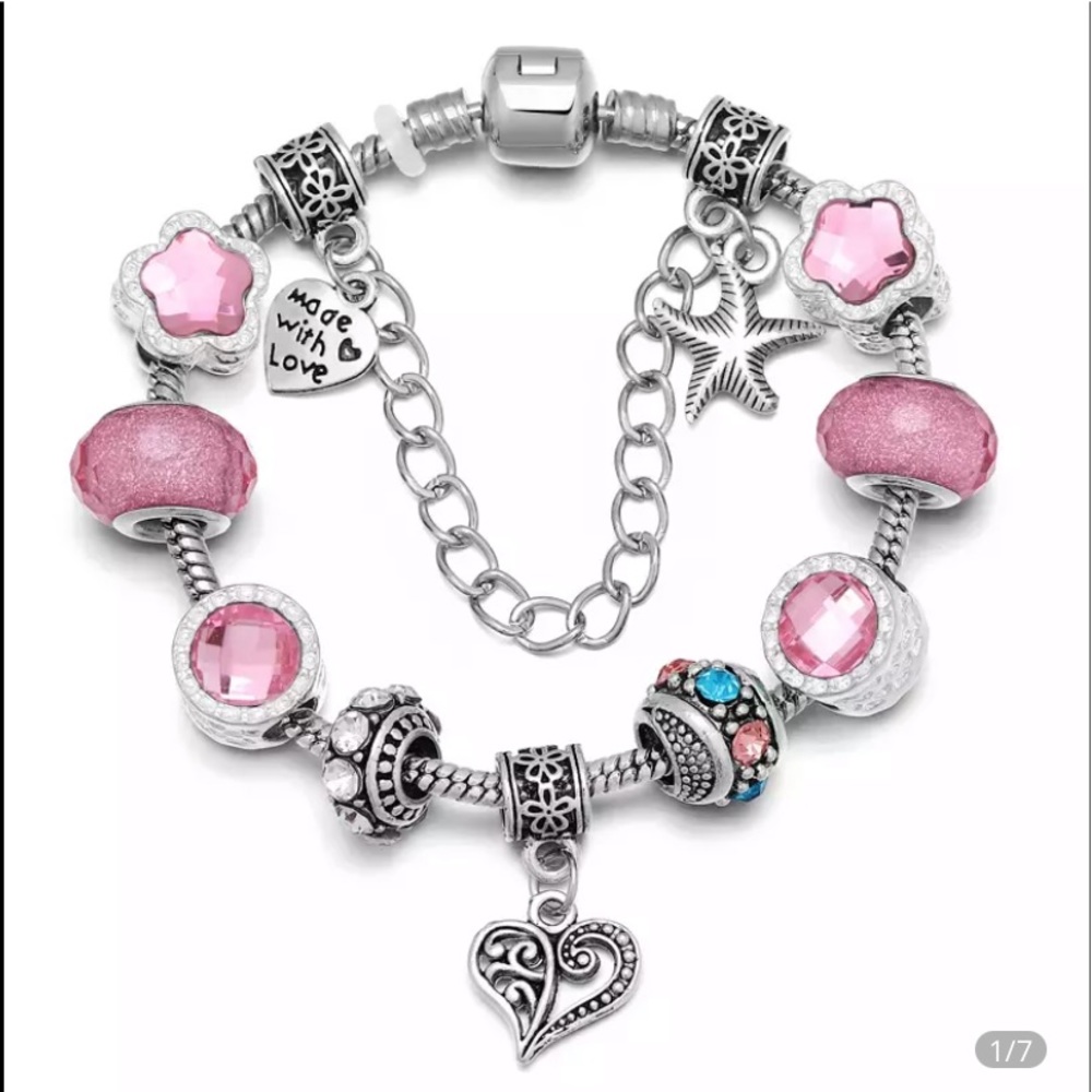 Charms Bracelet & Bangles With Crystal Beads